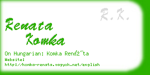 renata komka business card